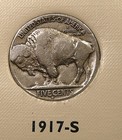 1917-s Buffalo Nickel -vg    Very Good    s5 