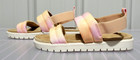 Cat   Jack Hazel Orange Purple   Yellow Pastel Footbed Sandals -- Big Girls  4
