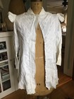 Victorian Cotton Blouse Eyelet Lace Ruffles Pin Tucking Cuffs Cutter    As Is   