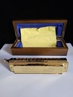 Huang Professional 3-chromatic Octaves 1248 Harmonica W wood Case  Very Good