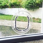 Cat Interior Door Window Mounted Cat Door Glass Pet Door Microchip Cat Door