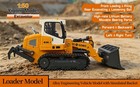 Us Stock 1 50 2 4g Rtr Rc Excavator K970 Pc520 Loader Lr636 Dumper T14r Battery
