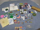 Vintage Junk Drawer Lot Sports   Non Cards  Card Games   Coins   Stamps Pins   