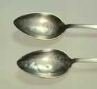 2 Antique Coin Silver Spoons A  Rorsing Circa 1860 s Scrap Or Not  25 Grms Guc