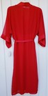 Vintage Jcpenney Delicates Red Satin Floral Robe Set Size Medium New Fem
