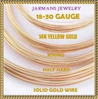 Best Usa Made Solid 14k Yellow Gold Round Wire 18-30 Gauge 1 2 Hard    Godspeed