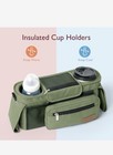Momcozy Universal Stroller Jogger Organizer Insulated Cup Holder Olive Green  49