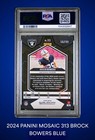 2024  Panini Mosaic Brock Bowers Blue 56 99 Rookie Card  313 Psa 10 Raiders Rc