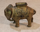 Elephant With Howdah Antique Circa 1920 s Cast Iron Penny Bank By A c  Williams