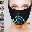 10pcs Respirator Filter Fashion Face Black Mask Washable   Reusable