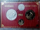 India Republic - 1986-b Fisheries Proof Coin Set Of Rs 100  20   50 P Fao Series
