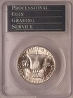 1962-d Franklin Half Pcgs Ms63 Gen 1 2 Rattler Old Green Holder Ogh