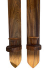 Pair Of Vintage Wood Wall Sconce Candle Holders 22  Tall Mcm Great Deal    