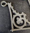 Pair Old Architectural Cast Iron Brackets Ornate Nice  