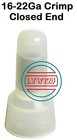  25 Pcs   Nylon Crimp Caps 22-16 Awg Gauge Wire Close End Wire Terminal