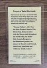 Holy Card - Prayer Of Saint Gertrude - For Holy Souls In Purgatory Laminated