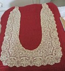 3 Pc  Antique Handmade Brussel Maltese Bobbin Lace Collars Handkerchief