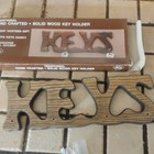 Vintage Hand Carved Key Rack Retro Wood Home Decor In Original Box