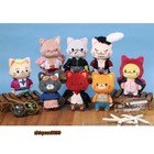 One Piece Official Plush Set - Nami  Robin  Crocodile  Corazon  Marco  Cat Dolls