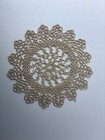 Set Of 3 Vintage Tatted Lace Doilies  7 5    8 5  Round Beige Tatting