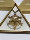 Swarovski Crystal Large 2012 Festive Gold Snowflake Christmas Ornament 1139970