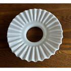 Antique Victorian 19th Century Petticoat Lamp Shade White Ruffled Milk Glass
