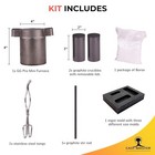 Cast Master Pro Mini 5 Ounce Melting Furnace Propane Jewelry Kiln Crucible Tongs