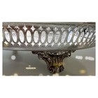  Leonard Vintage 1975 Silver Plate 14    Footed Oval Serving Tray With Railing