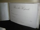 Lillian Rose Ivory Guest Book With Pen Set Gold Tone Rhinestone Detail