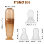Baby Food Bottle  3-in-1 Silicone Dispensing 1 Count  pack Of 1   Brown 