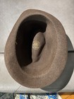 Vintage Stetson Wool Hat Fedora Brown Rope Check Measurements 60s 70s Western