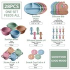 Yinder 32 Pack Silicone Baby Feeding Set Baby Led Weaning Supplies Includes S   