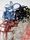 100  Pure Silk Embroidery Ribbon 4mm 8 Solid Colors  2 Yards Each