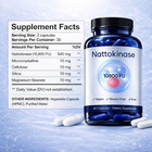 3pcs Nattokinase Supplement - 10800 Fu 60 Capsules Per Serving Heart Circulation