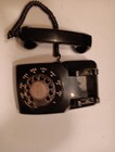Vtg Itt Black Rotary Dial Telephone - 1960-70s - Untested