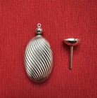 Tiffany   Co Sterling Silver Perfume Bottle W  Funnel Oval Vintage Pocket Flask
