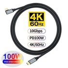 1 5ft 90 Degree Usb C Cable 100w 4k Video Output Fast 1 5ft Black Type C To C