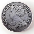Great Britain One Shilling 1711 Silver Queen Anne Dei Gratia Km 523 75 87gr L26e