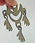 Antique Decorative Islamic Amulet Brass bronze Pendent Ornament With Three Hands
