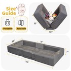 Enitya Toddler Travel Bed     Portable Foldable Soft Foam Floor 55 25 7in  Grey