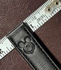 Mickey Mouse Black Leather Watch Band New Old Stock  