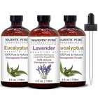 Lavender   Eucalyptus Essential Oil Bundle - 2 Eucalyptus   1 Lavender - Aromath