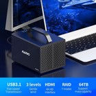 -maiwo 4 Bay Hard Drive Enclosure For 3 5   Sata Hdd With Two Fans