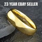 Tungsten Carbide Men s 14k Gold Plated Wedding Band Ring 6mm Jewelry