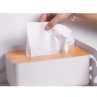 Bamboo Tissue Box Lovers Office Kitchen Holder Container Rectangular
