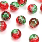 100pcs 8mm Christmas Crystal Glass Crack Beads Red Green Gradient Spacer Diy Jew