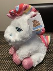 Goffa  Plush Unicorn Heart Collar Stuffed Animal Toy 8   New Nwt White