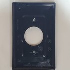 Black Round 1 40   1-gang Single Receptacle Outlet Wallplate Cover Cooper Pj7bk