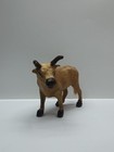 Ussr Buffalo Figure Natural Leather And Fur Plastic Base Handmade 1999 Good
