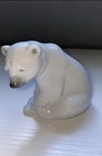 Lladr   Porcelain Figurine Seated Polar Bear Retired 